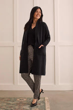 Load image into Gallery viewer, Long Sleeve Coatigan - Black