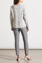 Load image into Gallery viewer, Reversible Cotton Crew Neck Sweater - Leopard/Grey
