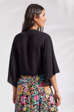 Load image into Gallery viewer, Kimono Top With Tie - Black