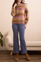 Load image into Gallery viewer, Boucle Yarn Puff Sleeve Sweater - Cameo