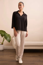 Load image into Gallery viewer, Techno Lux Collared Top - Black