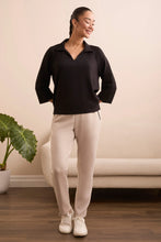 Load image into Gallery viewer, Techno Lux Collared Top - Black