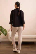 Load image into Gallery viewer, Techno Lux Collared Top - Black