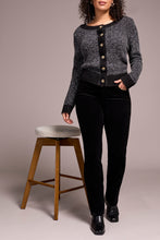 Load image into Gallery viewer, Straight Leg Stretch Corduroy Pants - Black