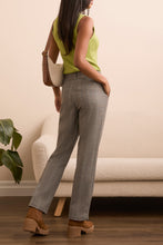 Load image into Gallery viewer, Fly Front Pleated Trouser - Plaid
