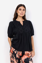 Load image into Gallery viewer, Loraine Eyelet Cotton Blouse - Black