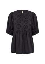 Load image into Gallery viewer, Loraine Eyelet Cotton Blouse - Black