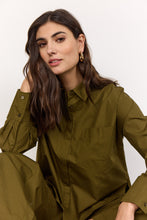 Load image into Gallery viewer, Rachelle Organic Cotton Blouse - Dark Olive