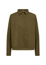 Load image into Gallery viewer, Rachelle Organic Cotton Blouse - Dark Olive