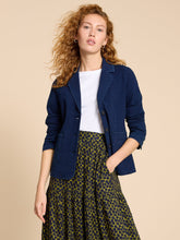 Load image into Gallery viewer, Olivia Cotton Jersey Blazer - Denim