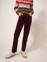 Load image into Gallery viewer, Brooke Straight Cord Pant - Dark Plum