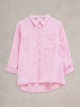 Load image into Gallery viewer, Embroidered Sophie Organic Cotton Shirt - Pink