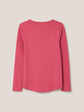 Load image into Gallery viewer, Hailey Henley PJ Top - Deep Pink