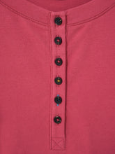 Load image into Gallery viewer, Hailey Henley PJ Top - Deep Pink