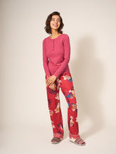Load image into Gallery viewer, Hailey Henley PJ Top - Deep Pink