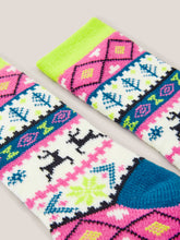 Load image into Gallery viewer, Reindeer Fairisle Cabin Socks