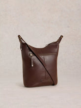 Load image into Gallery viewer, Fern Leather Crossbody Bag - Dark Brown