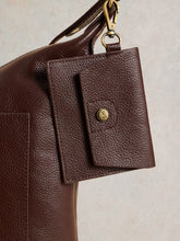 Load image into Gallery viewer, Fern Leather Crossbody Bag - Dark Brown