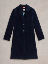 Load image into Gallery viewer, Kamila Velvet Coat - Navy
