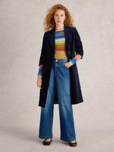 Load image into Gallery viewer, Kamila Velvet Coat - Navy