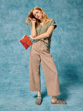 Load image into Gallery viewer, Tia Wide Leg Crop Jean - Dark Natural