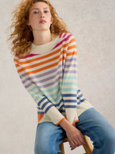 Load image into Gallery viewer, Rainbow Stripe Cashmere Jumper