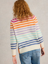 Load image into Gallery viewer, Rainbow Stripe Cashmere Jumper