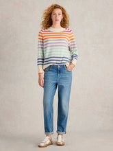 Load image into Gallery viewer, Rainbow Stripe Cashmere Jumper