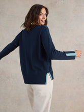 Load image into Gallery viewer, Olive Cotton Blend Jumper - French Navy