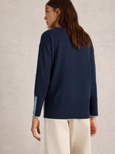 Load image into Gallery viewer, Olive Cotton Blend Jumper - French Navy