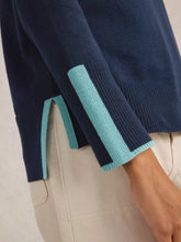 Load image into Gallery viewer, Olive Cotton Blend Jumper - French Navy