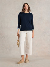 Load image into Gallery viewer, Olive Cotton Blend Jumper - French Navy