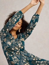 Load image into Gallery viewer, Megan Jersey Midi Dress - Teal Print