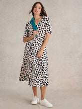 Load image into Gallery viewer, Madeline Jersey Dress - Navy Print