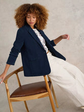 Load image into Gallery viewer, Evelyn Jersey Blazer - Dark Denim