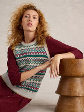 Load image into Gallery viewer, Fay Fairisle Sparkle Tank
