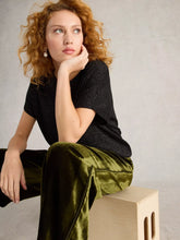 Load image into Gallery viewer, Lena Sparkle Knit Tee - Black