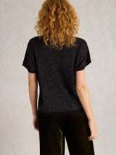 Load image into Gallery viewer, Lena Sparkle Knit Tee - Black