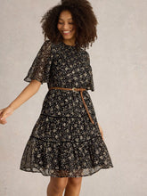 Load image into Gallery viewer, Erin Metallic Tiered Dress