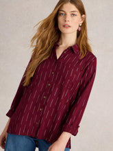 Load image into Gallery viewer, Sophie Shirt - Plum (Metallic Detail)