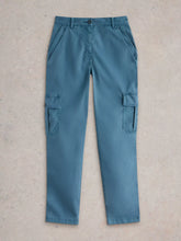 Load image into Gallery viewer, Everleigh Cargo Pant - Mid Blue