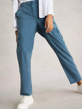 Load image into Gallery viewer, Everleigh Cargo Pant - Mid Blue