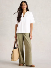 Load image into Gallery viewer, Ash Linen Blend Top - White