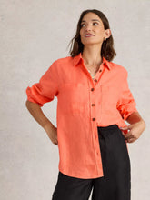 Load image into Gallery viewer, Lydia Linen Shirt - Bright Orange