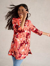 Load image into Gallery viewer, Blake Linen Tunic - Red Print