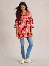 Load image into Gallery viewer, Blake Linen Tunic - Red Print