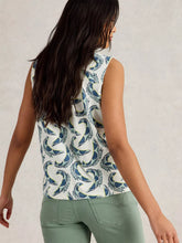 Load image into Gallery viewer, Tulip Sleeveless Shirt - Ivory Print