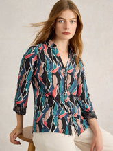 Load image into Gallery viewer, Annie Jersey Shirt - Navy Print