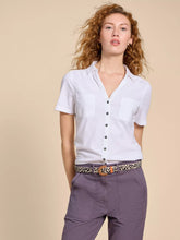 Load image into Gallery viewer, Annie Short Sleeve Embroidered Shirt - White