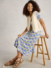Load image into Gallery viewer, Megan Midi Dress - Blue Print